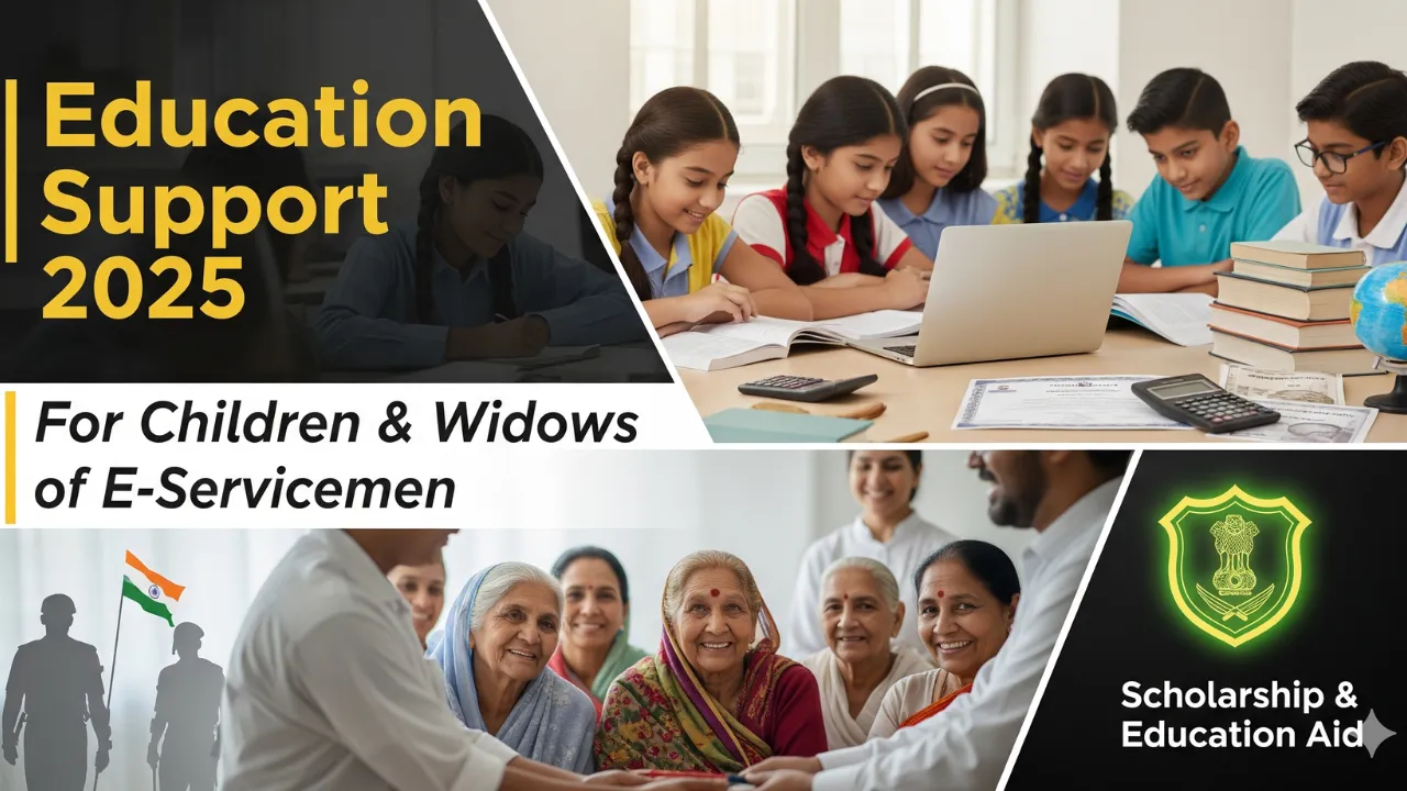 EDUCATION OF CHILDREN AND WIDOWS OF EX-SERVICEMEN