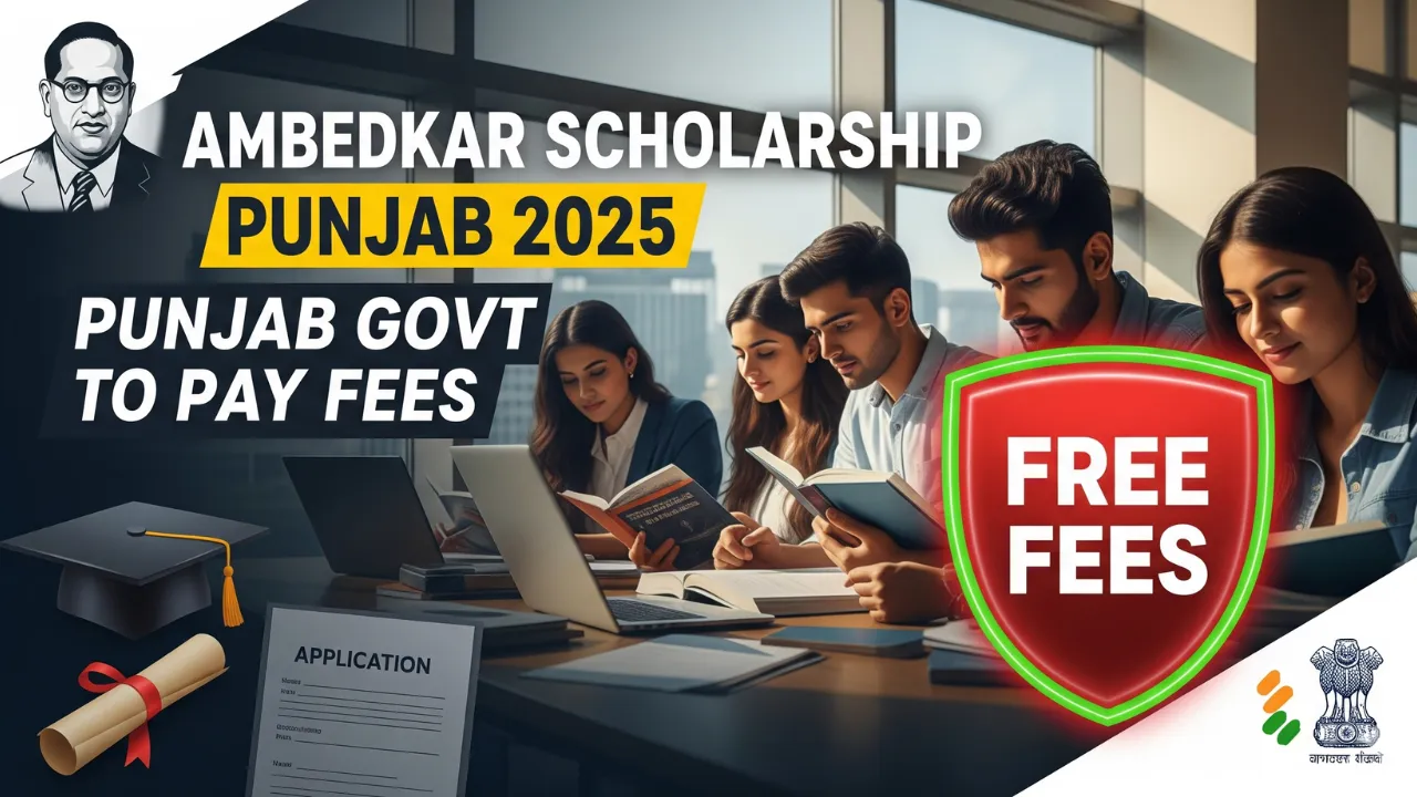 Ambedkar Scholarship Punjab 2025 पंजाब सरकार देगी Fees Ambedkar Scholarship Punjab