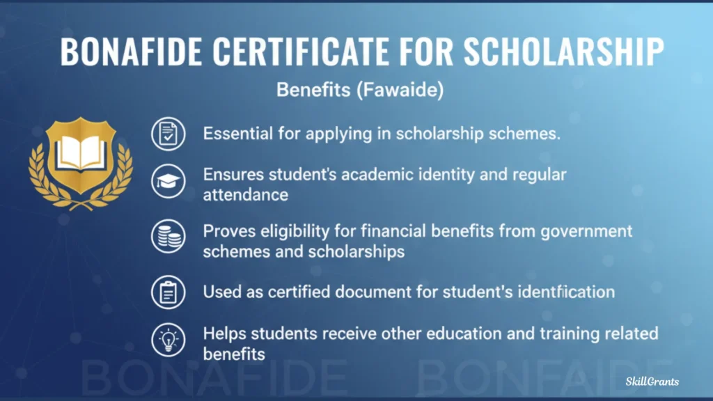 Bonafide Certificate for Scholarship