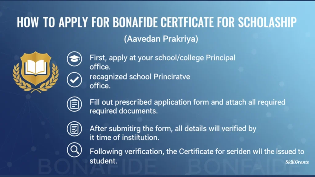 Bonafide Certificate for Scholarship