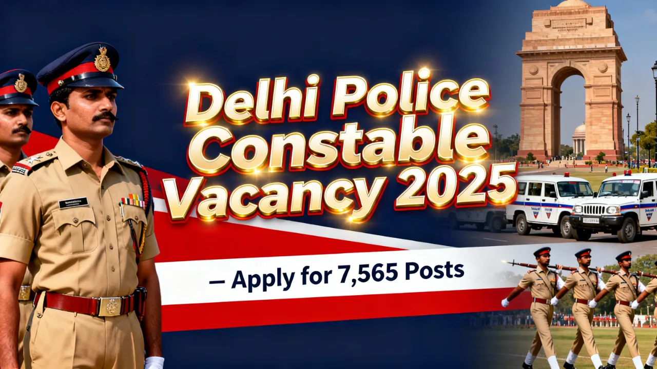 Delhi Police Constable Vacancy 2025 Apply for 7,565 Posts Delhi Police Constable Vacancy