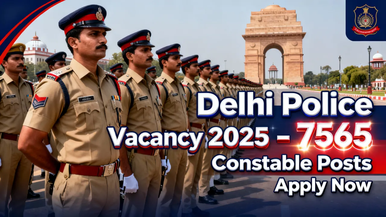 Delhi Police Vacancy 2025 : 7565 Constable Posts Apply Now Delhi Police Vacancy