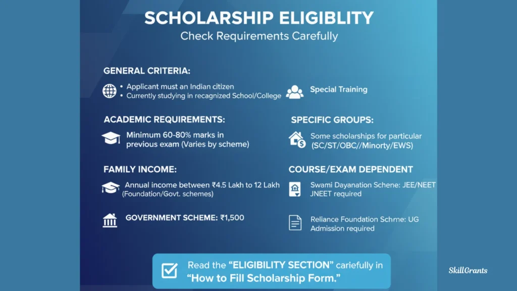 How to Fill Scholarship Form