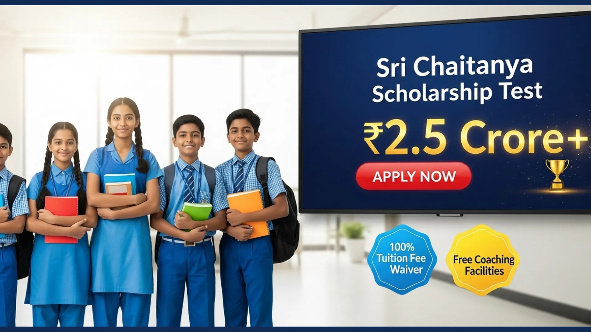 SRI Chaitanya Scholarship Test 2025 Registration कैसे करें SRI Chaitanya Scholarship Test