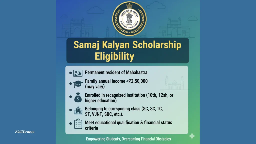 Samaj Kalyan Scholarship Maharashtra