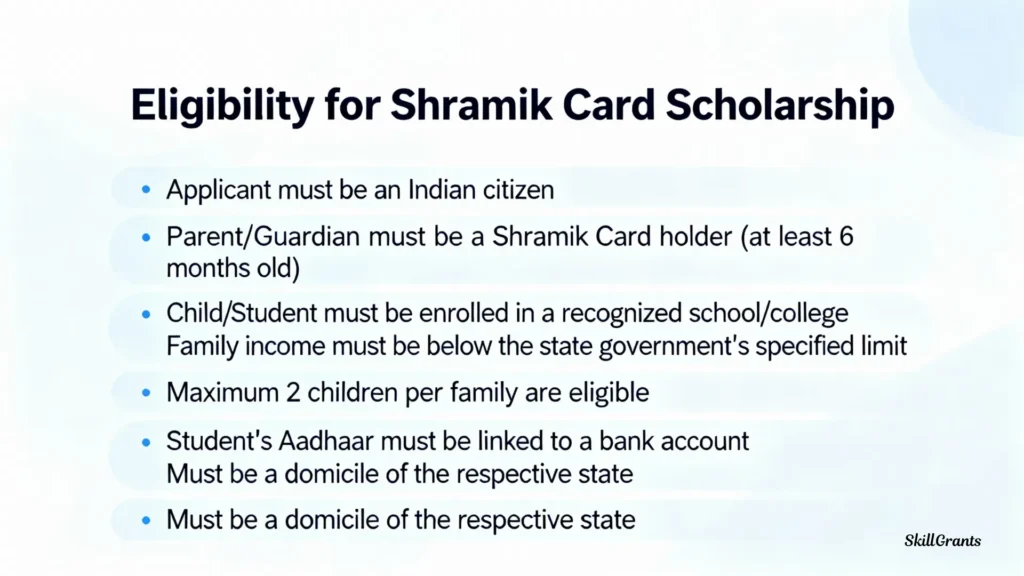 Shramik Card Scholarship