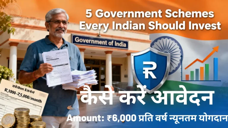 5 Government Schemes Every Indian Should Invest और कैसे करें आवेदन
