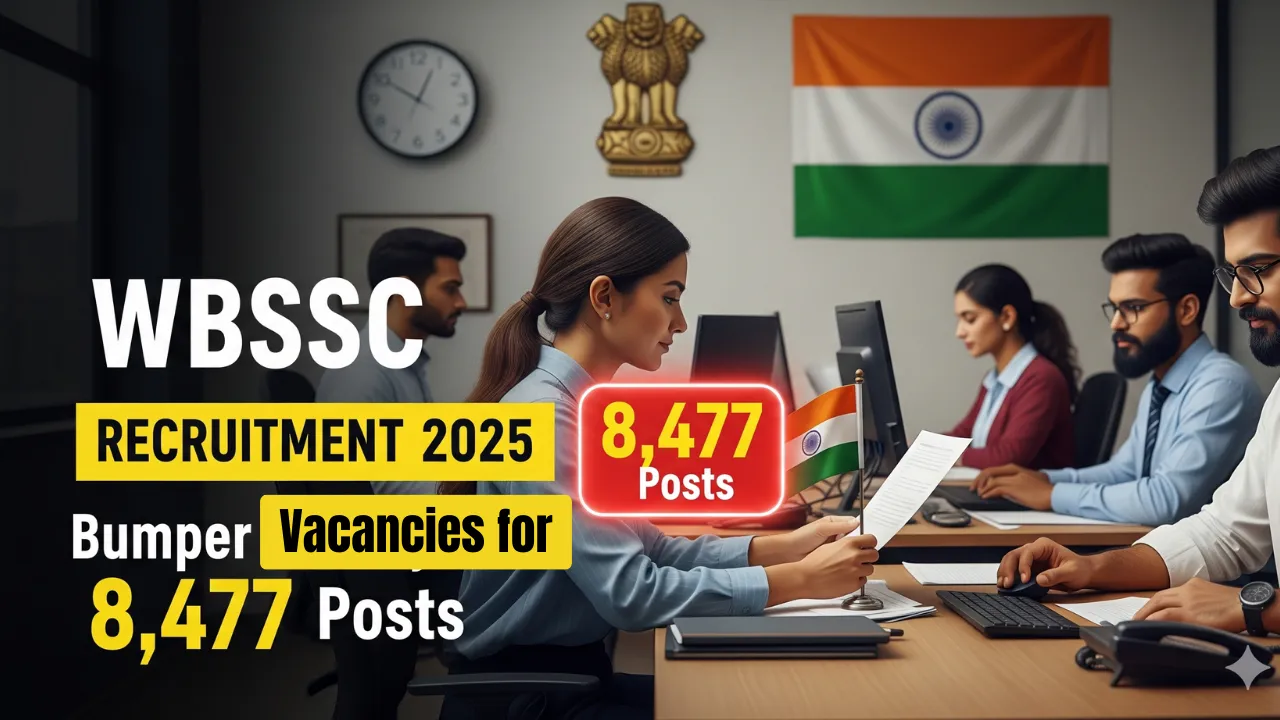 WBSSC Recruitment 2025 - 8,477 पदों पर बंपर भर्ती WBSSC Recruitment