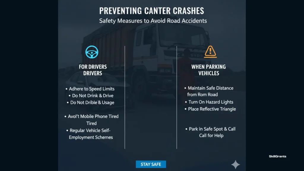 Canter hit parked car