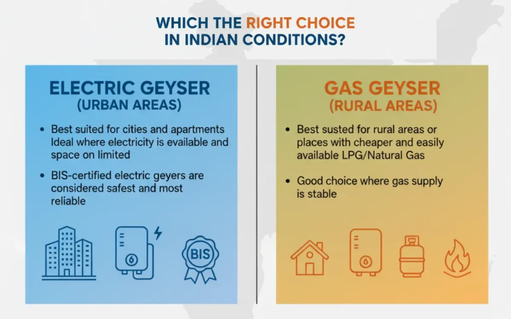 Gas vs Electric Geyser