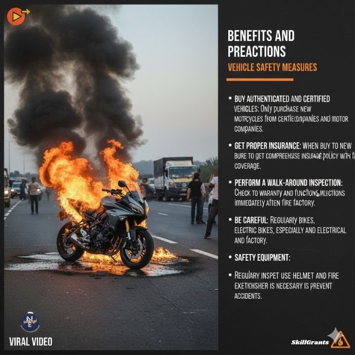 New bike catches fire on Noida Expressway