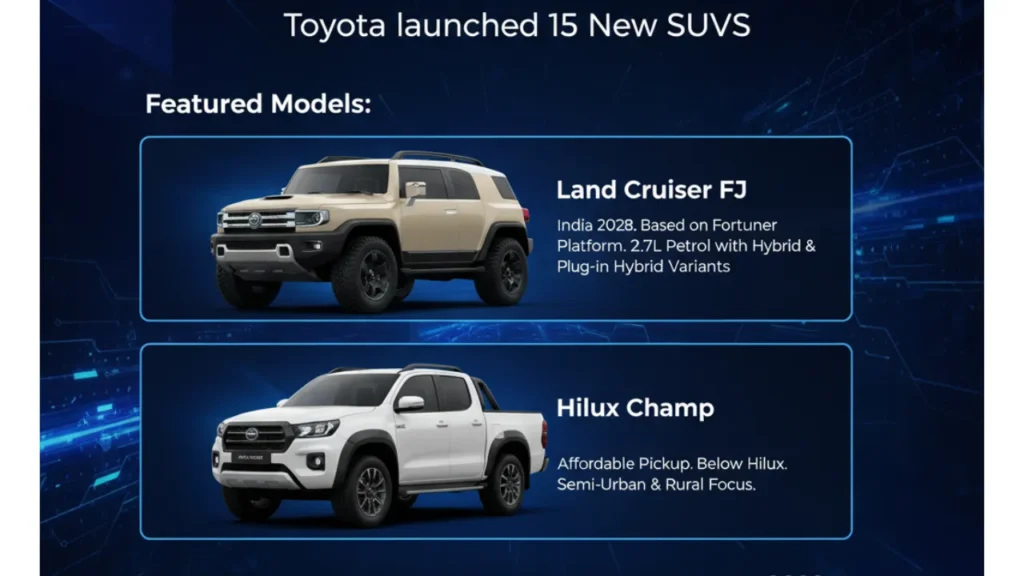 Toyota launched 15 new SUV