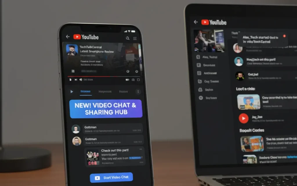 YouTube chat video sharing