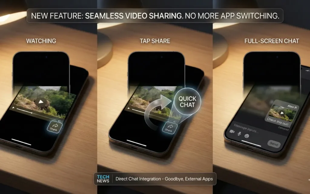 YouTube chat video sharing