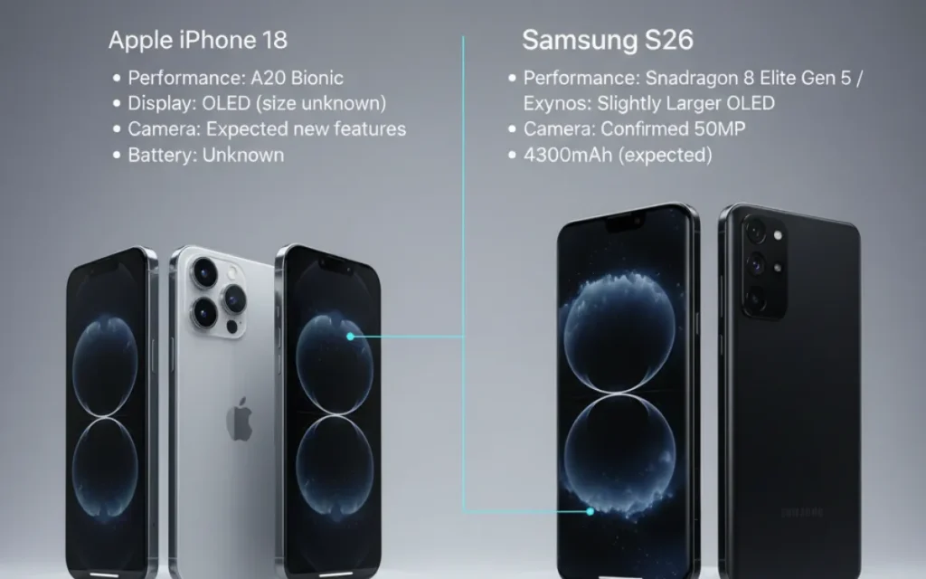 iPhone 18 vs Samsung Galaxy S26