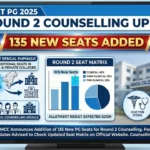 MCC NEET PG 2025 Round 2 Counselling में 135 नई सीटें शामिल MCC
