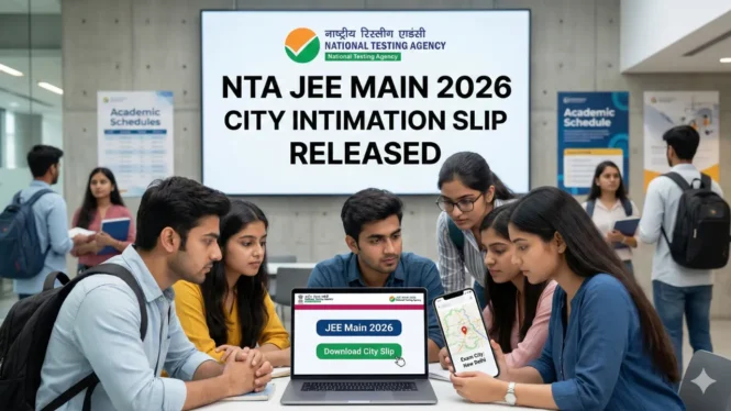 JEE Main city intimation slip