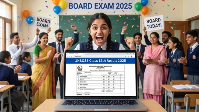 JKBOSE Class 12th Result How to Check @jkbose.nic.in
